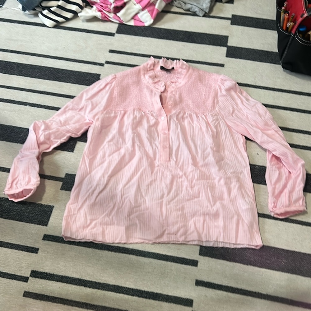 J.Crew ruffled collar blouse